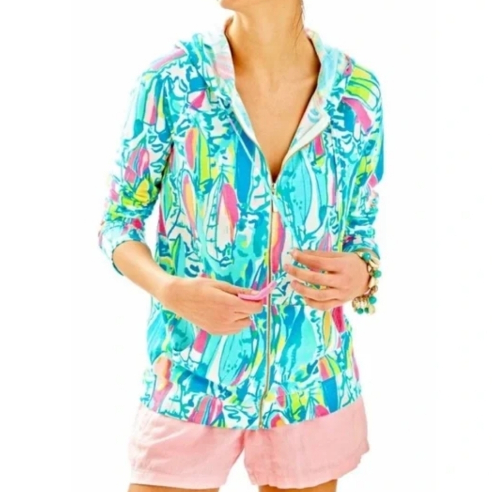 Lilly Pulitzer Mooring Hoodie Jacket Multi Beach And Bae
